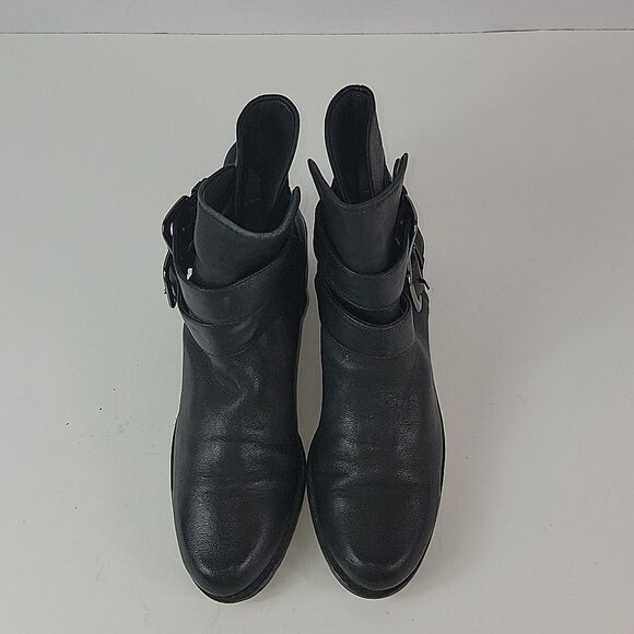 Stuart Weitzman Strap Duo Black Leather Women's Ankle boots - Picture 9 of 12